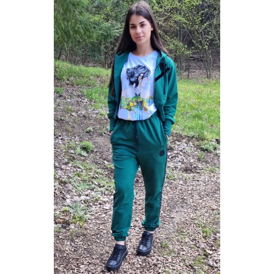 Дамски спортен екип City Angels Jeans, Зелен 6635
